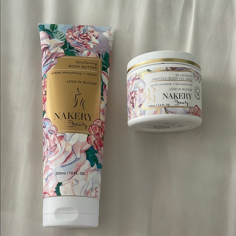 Nakery Beauty Skin Toning Body Butter and Pressed Body Oil Set